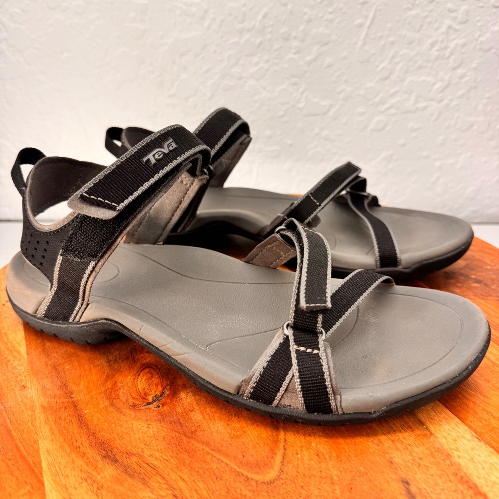 Teva Verra Womens Black Grey Athletic Hiking Sandals 1006263 Size 8.5